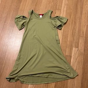 Green girls dress